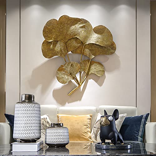 Elegant Gold Ginkgo Leaf Wall Art