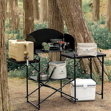 Foldable Outdoor Cooking Table – Portable Camping Kitchen Work Station