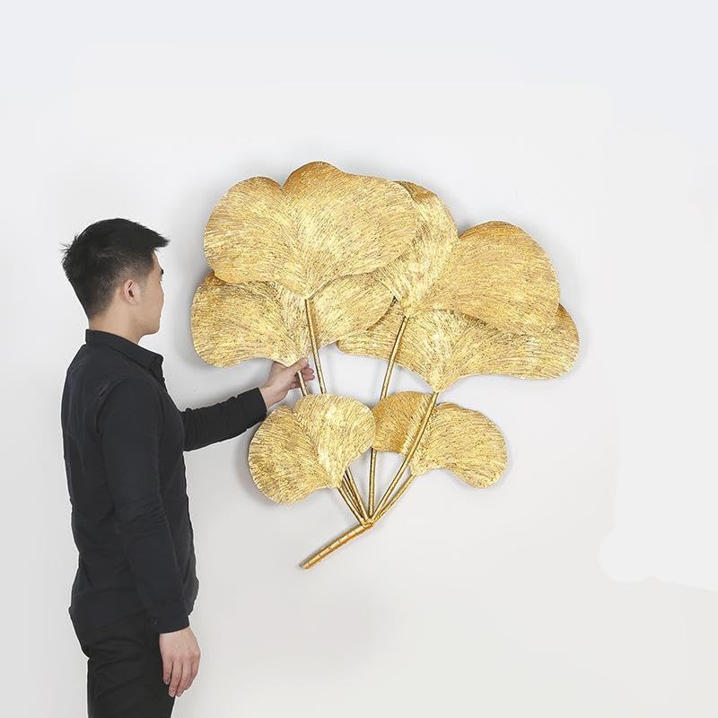 Elegant Gold Ginkgo Leaf Wall Art