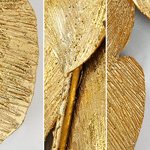 Elegant Gold Ginkgo Leaf Wall Art