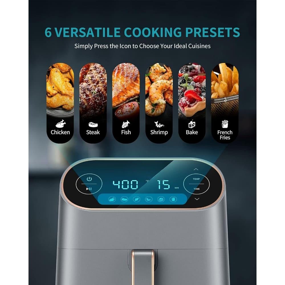 Extra-Large 9-Quart 6-in-1 Air Fryer Oven with LCD Touch Control