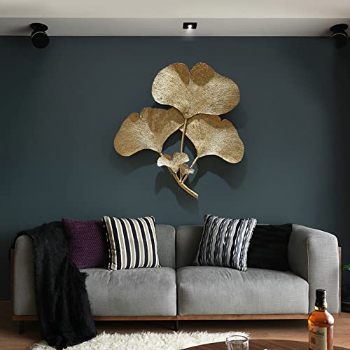 Elegant Gold Ginkgo Leaf Wall Art