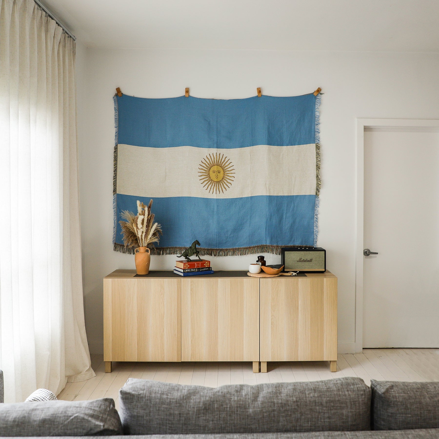 Argentina-Inspired Woven Throw Blanket