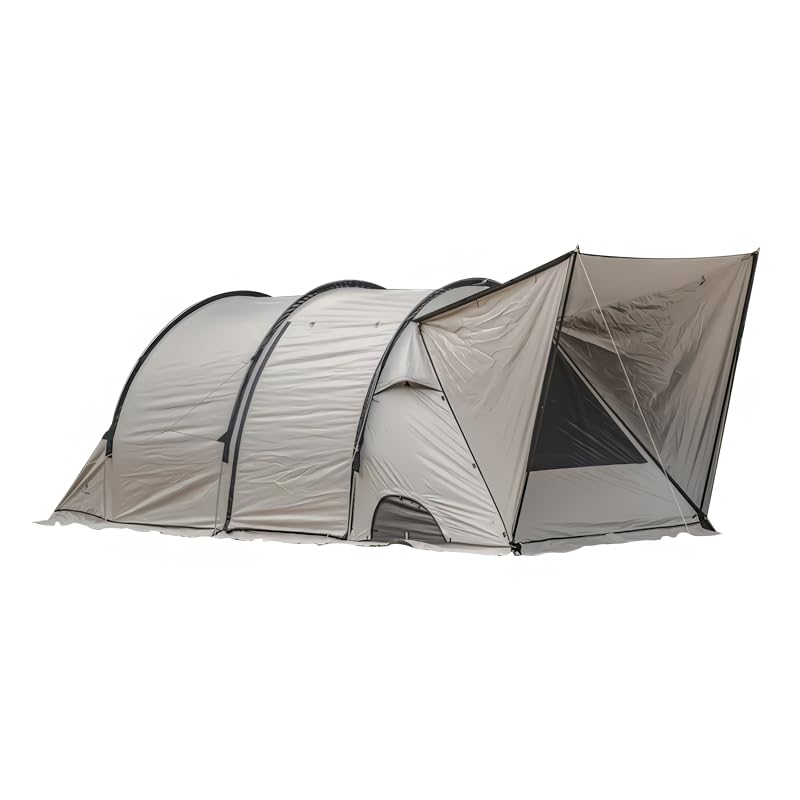 Spacious 5-8 Person Double-Room Camping Tent - Waterproof, Four-Season, Portable Outdoor Tunnel Shelter