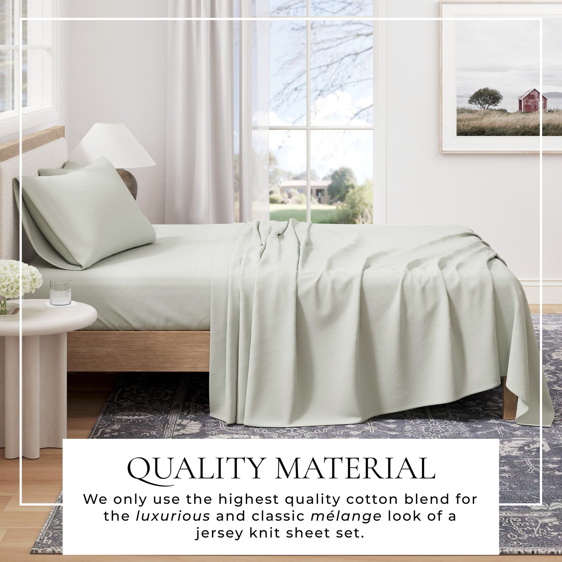 Carmen Jersey Knit Sheet Set – Cotton Blend