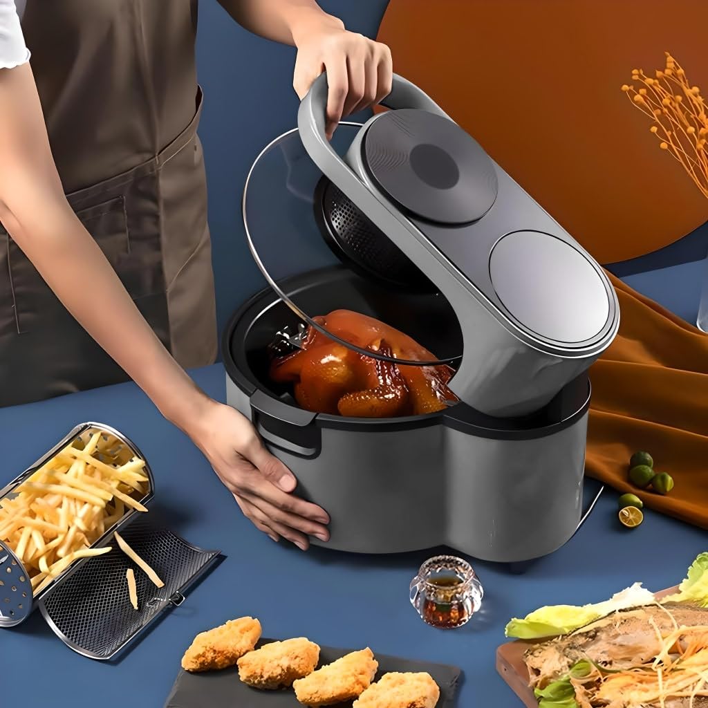 versatile air fryer & smart baking oven 8l multi-function electric cooking pot