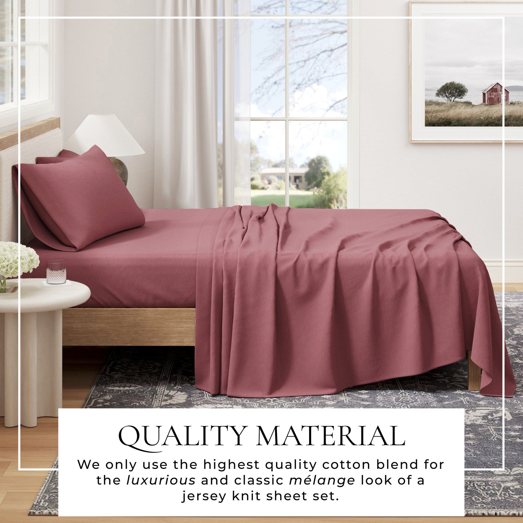 Carmen Jersey Knit Sheet Set – Cotton Blend