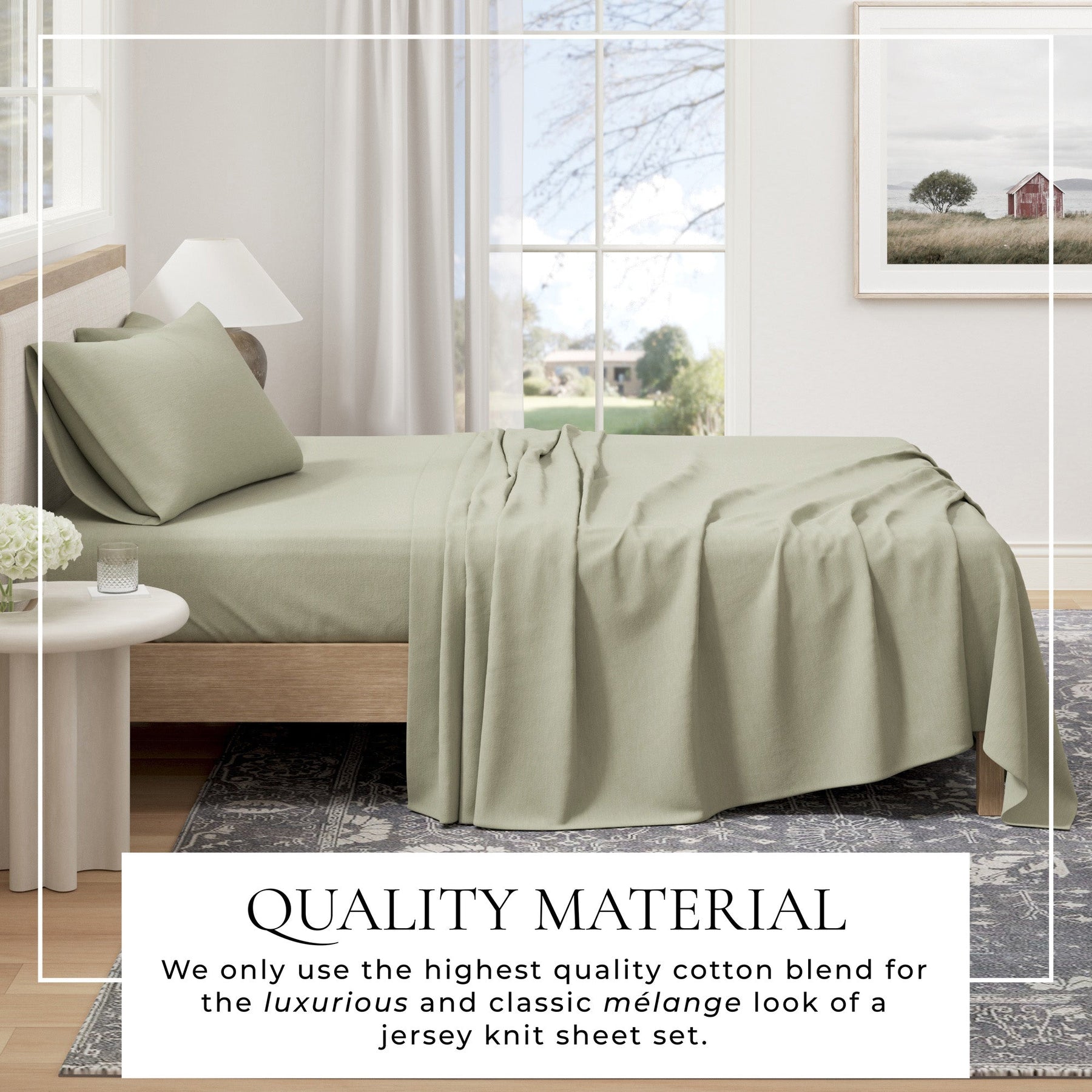 Carmen Jersey Knit Sheet Set – Cotton Blend