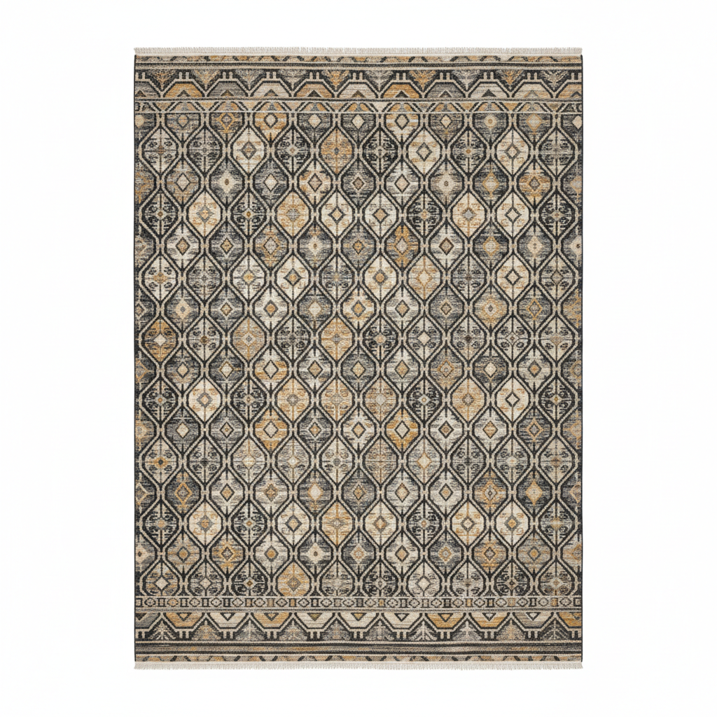 Parkerfield Area Rug flat lay overhead shot