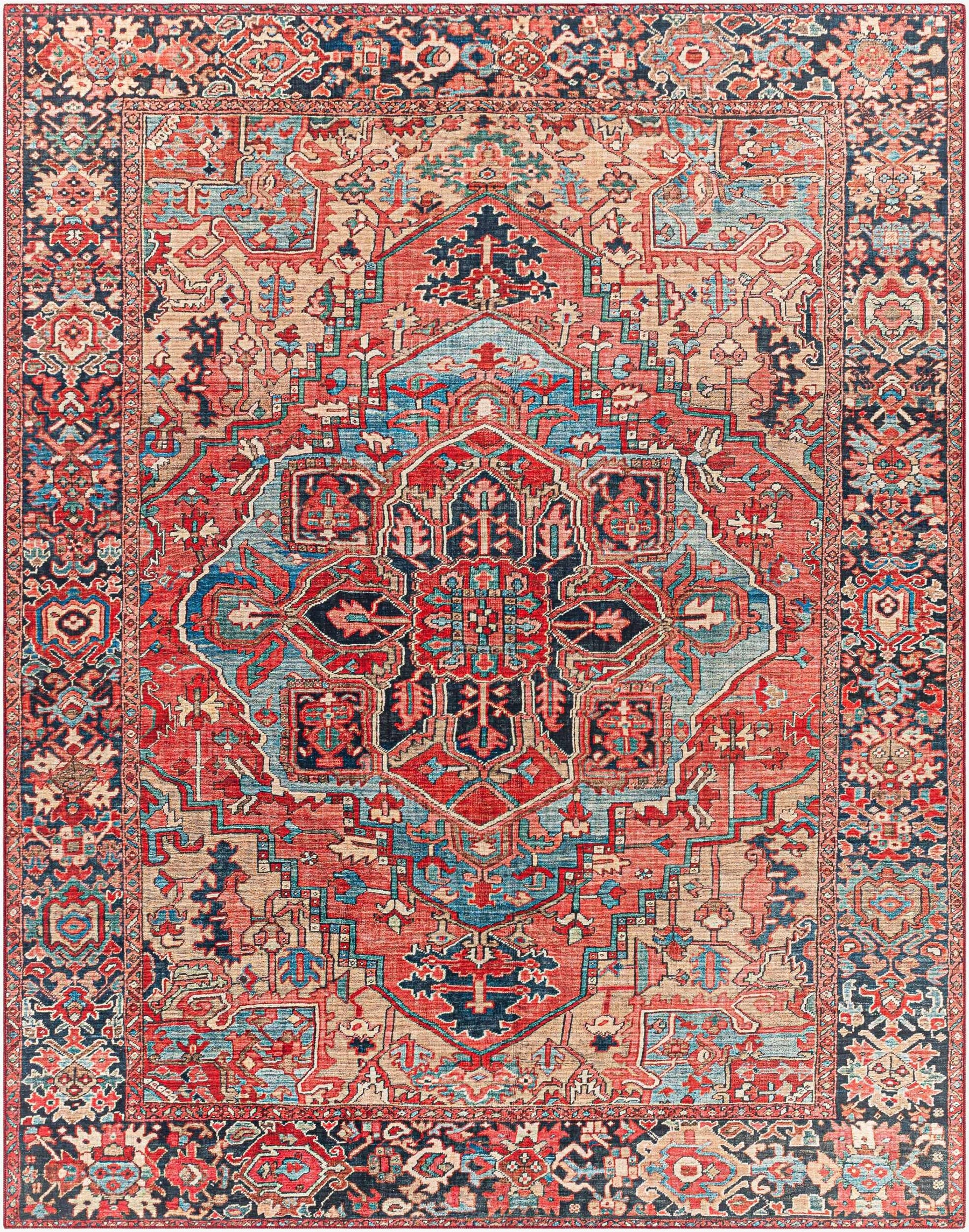 Neyland vintage-inspired area rug in a styled home interior