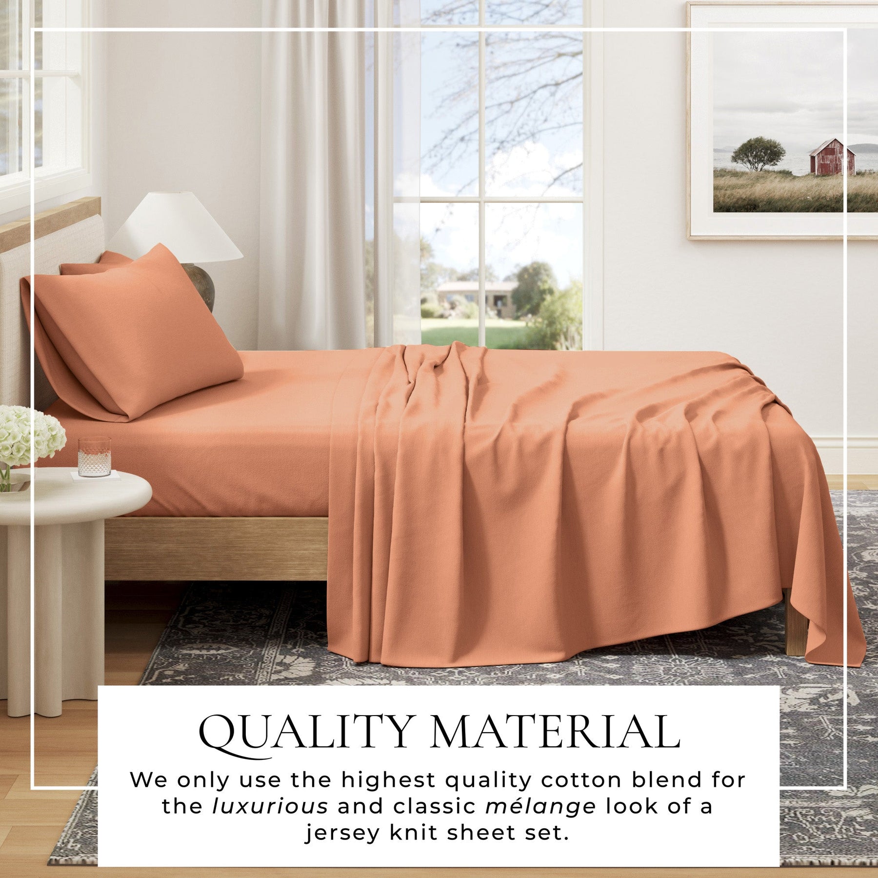 Carmen Jersey Knit Sheet Set – Cotton Blend