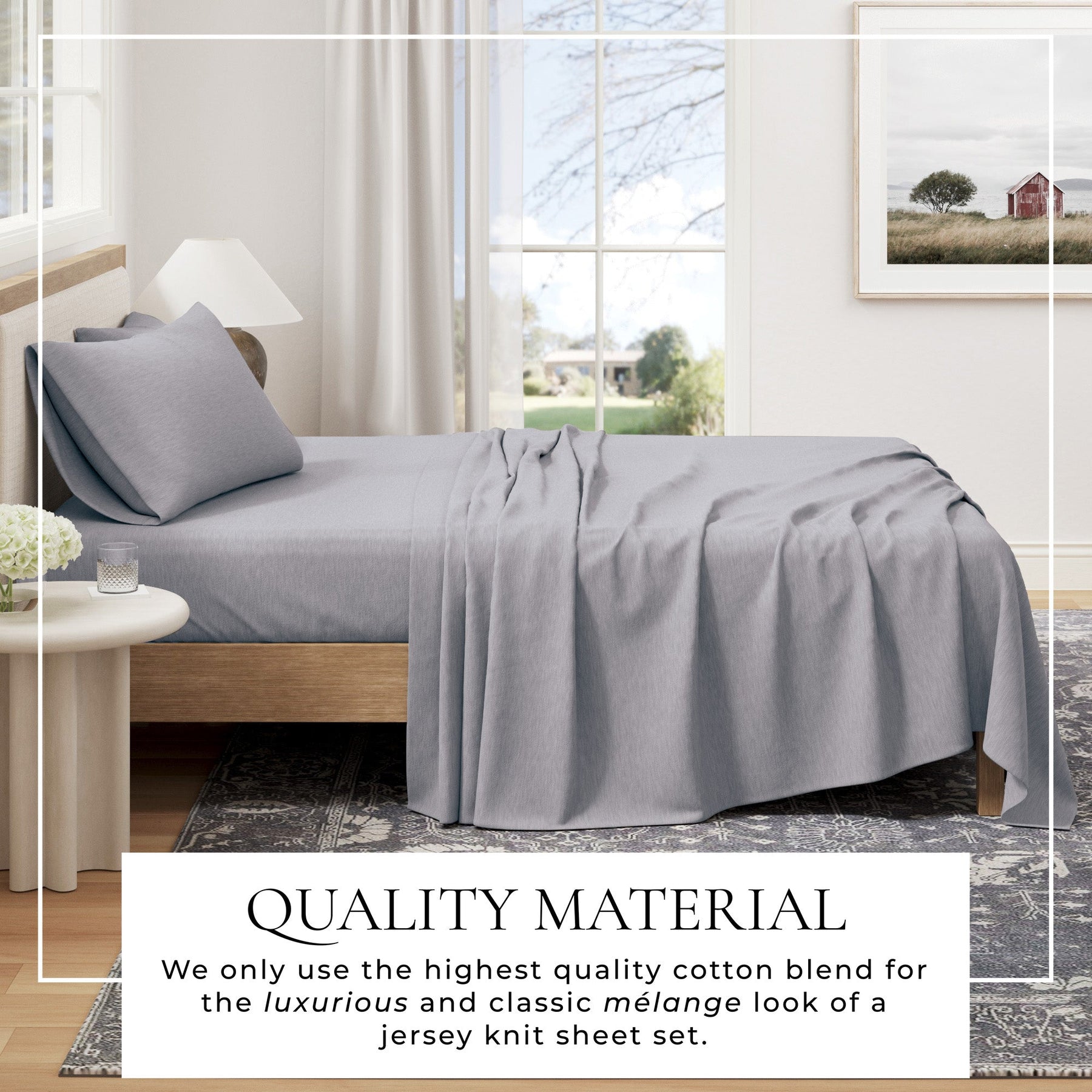 Carmen Jersey Knit Sheet Set – Cotton Blend