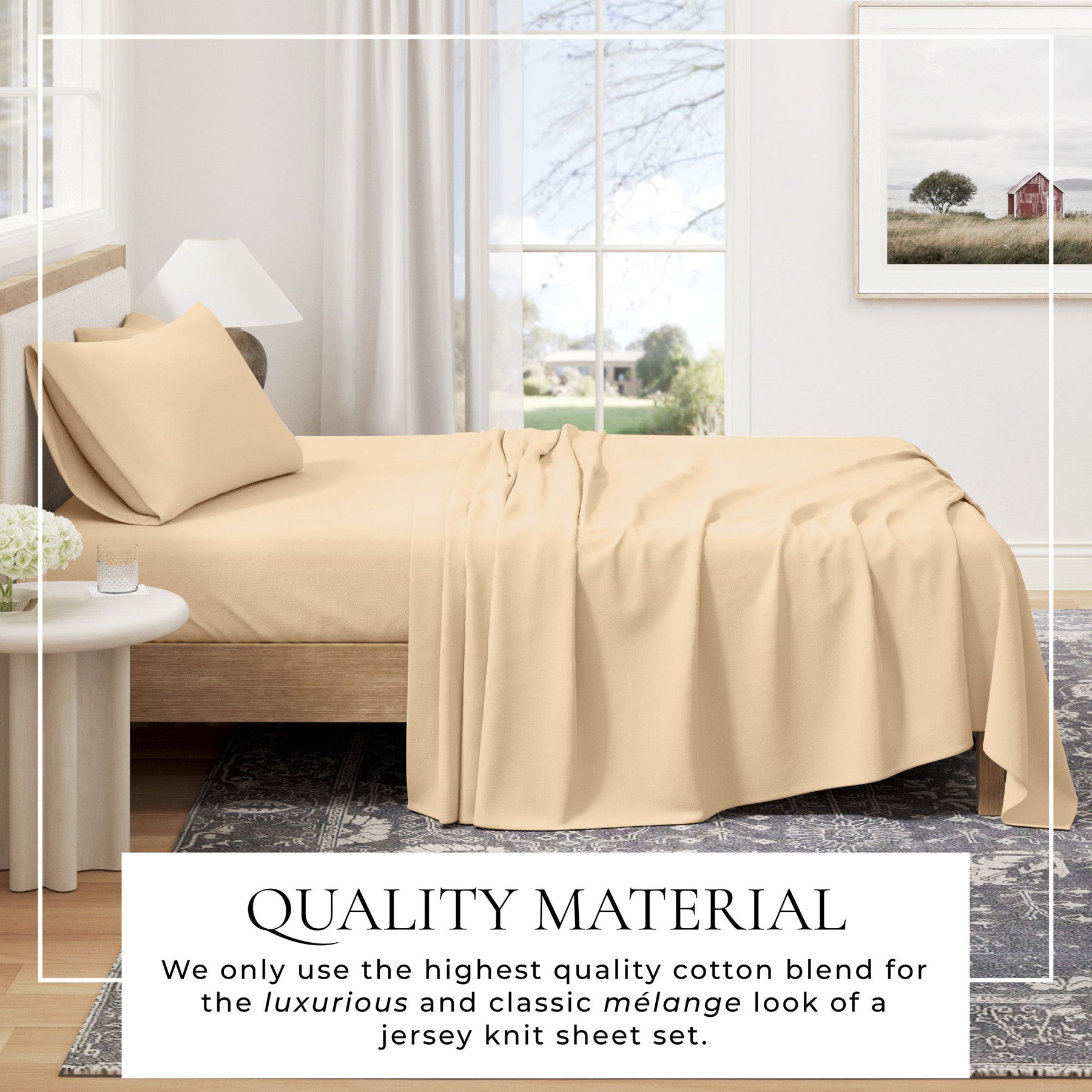Carmen Jersey Knit Sheet Set – Cotton Blend