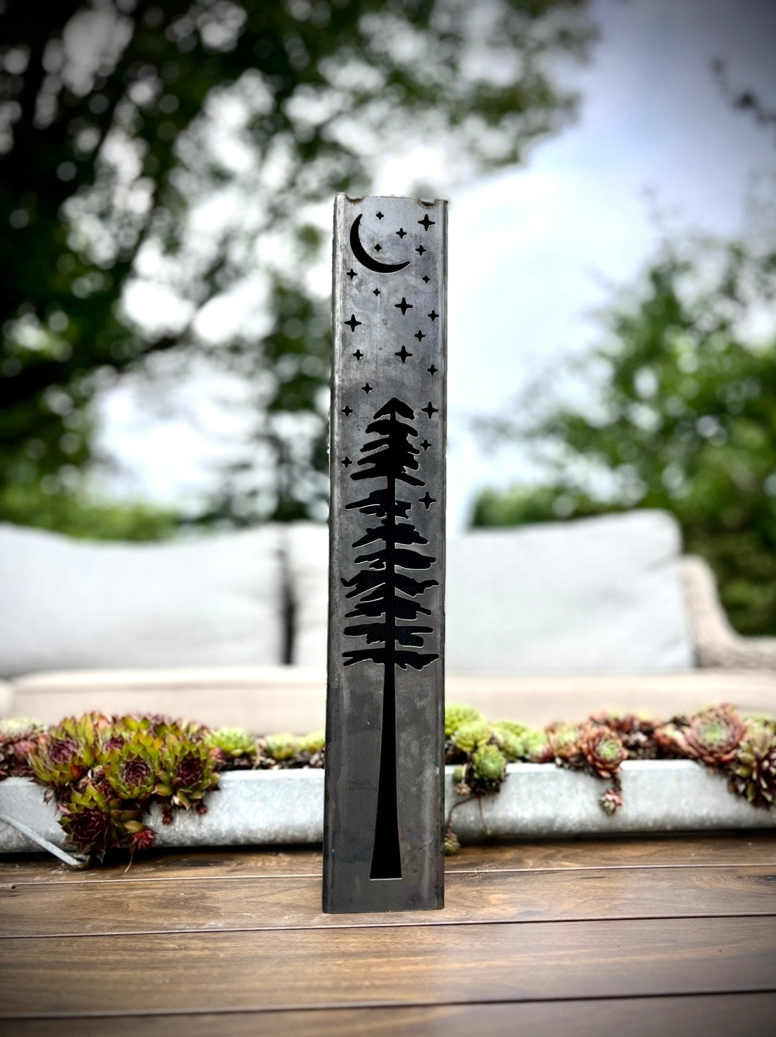 Pine Tree Solar Luminary Pillars