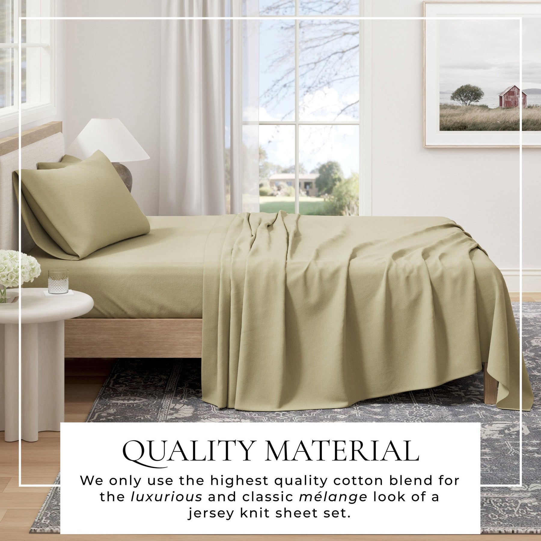 Carmen Jersey Knit Sheet Set – Cotton Blend