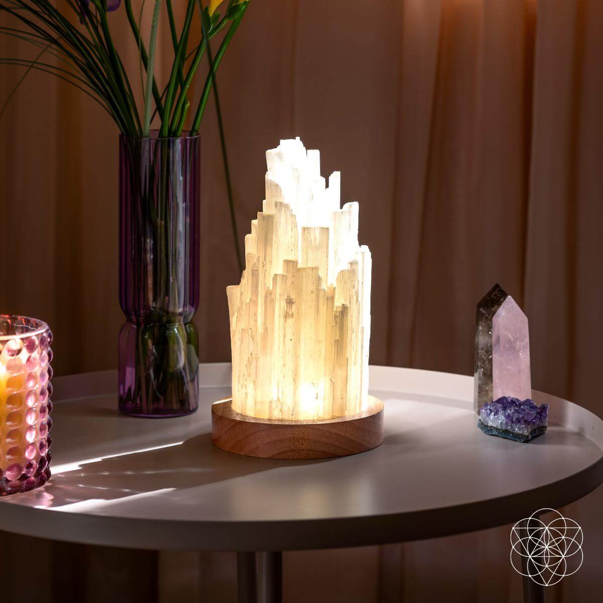 Natural Selenite Accent Lamp