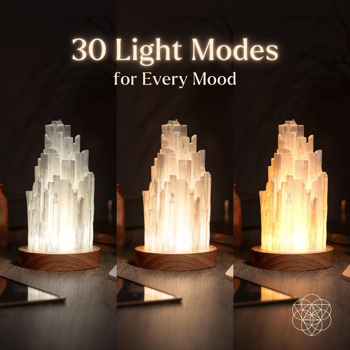 Natural Selenite Accent Lamp