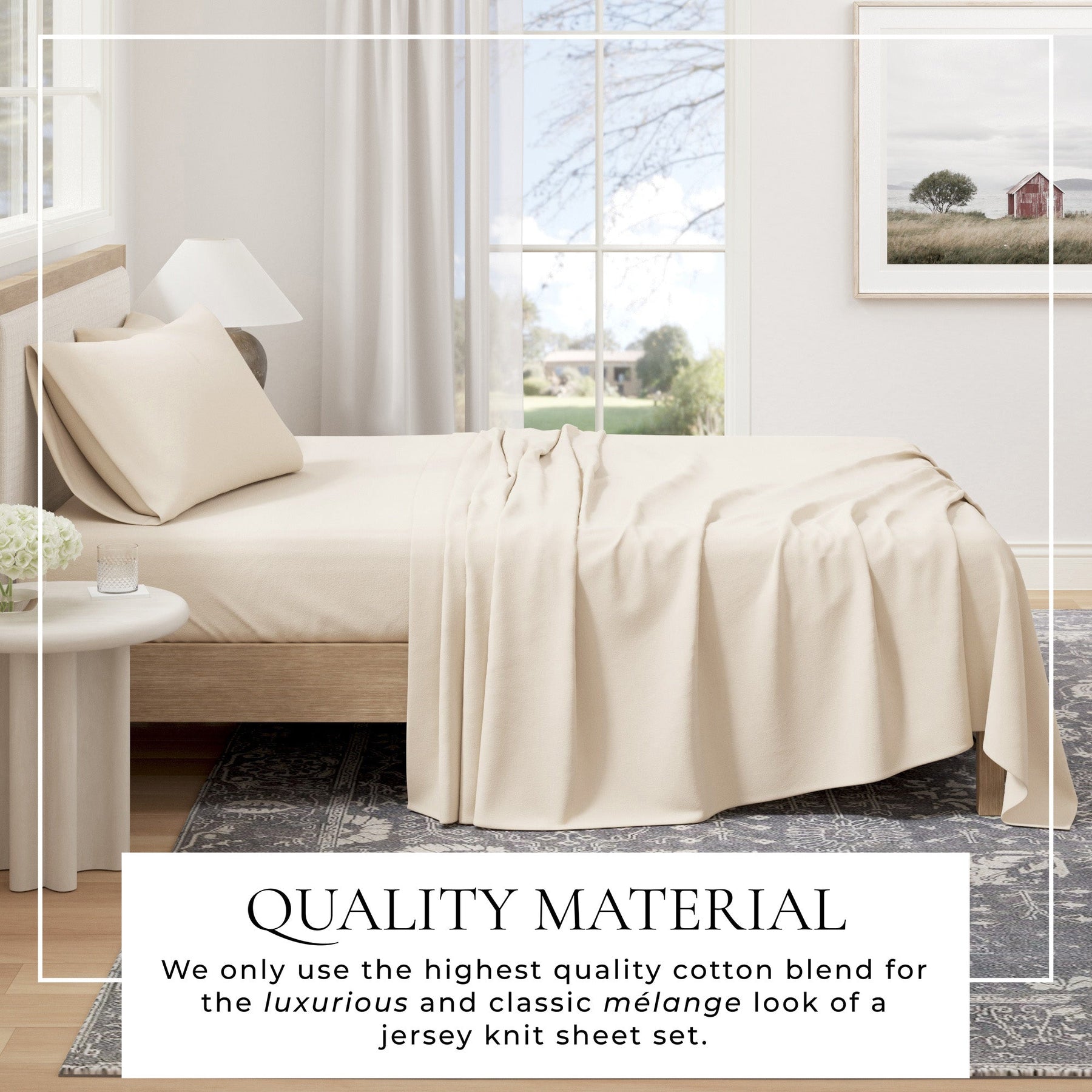 Carmen Jersey Knit Sheet Set – Cotton Blend